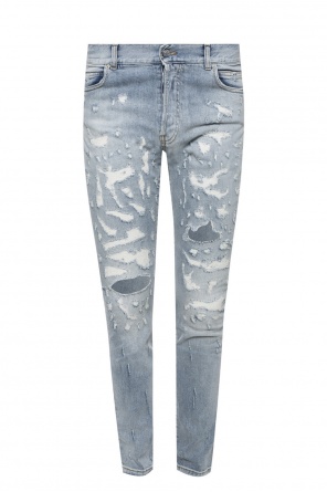 Jeansy z przetarciami, zdjęcie 1 Jeansy z przetarciami od Balmain
